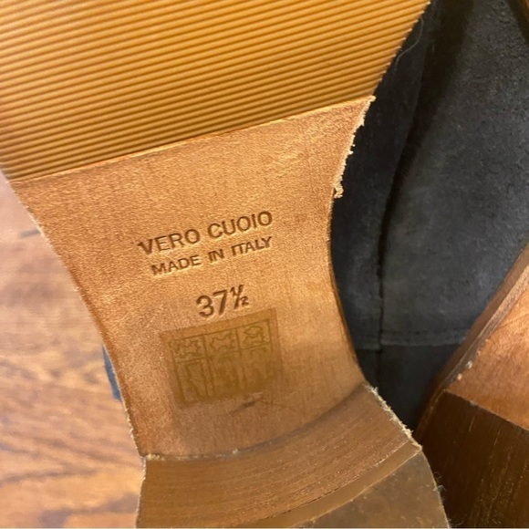 Matta NY | Florentia Italian Blue Suede/ Leather Ankle Boot Size 37 1/2- US 7.5 - Picture 5 of 12